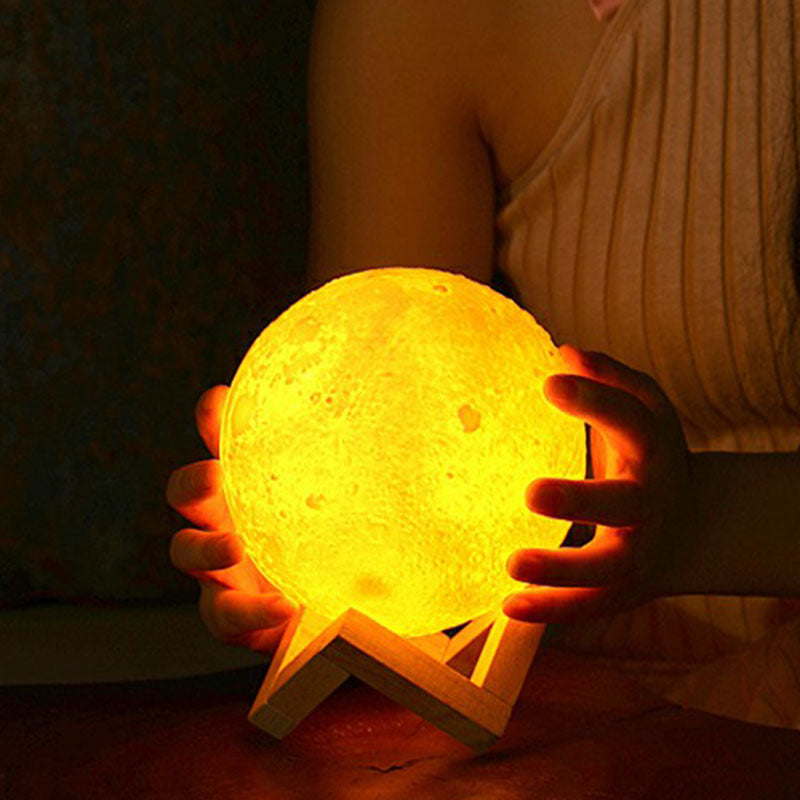 Humidificador nocturno LED de Led White LED Luz de mesa de plástico individual moderna con soporte de madera