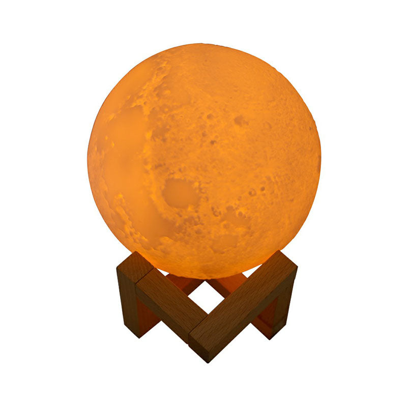 Humidificador nocturno LED de Led White LED Luz de mesa de plástico individual moderna con soporte de madera