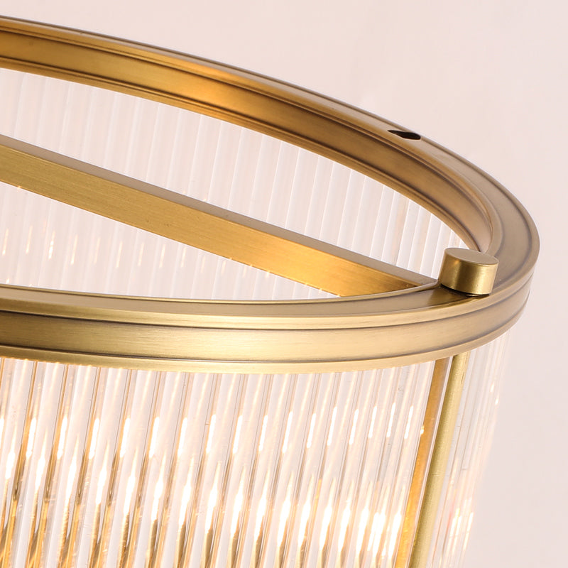 Simplicity Drum Shade Nomma Lampada 1 Bulb Clear Clear Glass Bash Lighting in ottone per letto