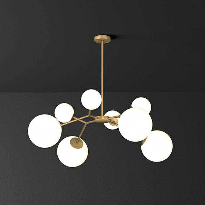 Cream Glass Molecular lampadario molecolare Postmodern Style Aione a sospensione in oro