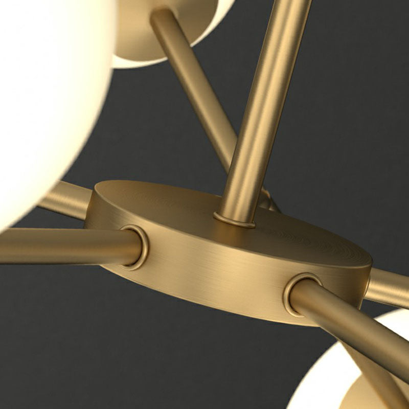 Cream Glass Molecular lampadario molecolare Postmodern Style Aione a sospensione in oro