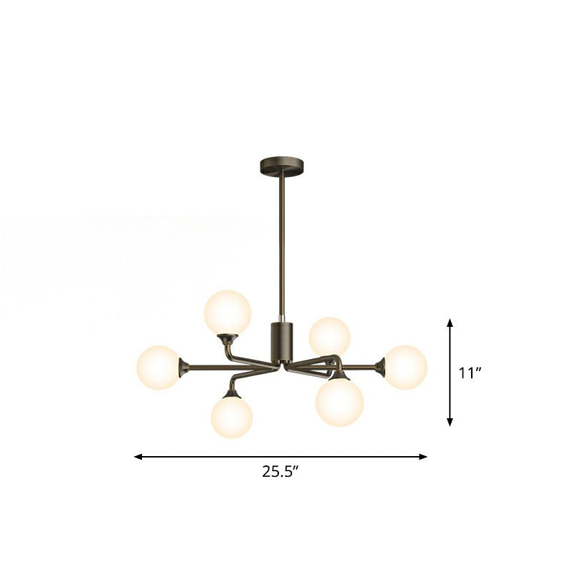 Sputnik Decke Kronleuchter postmoderner Milchballglas Wohnzimmer Hängende Lichtkit Hängende Kit