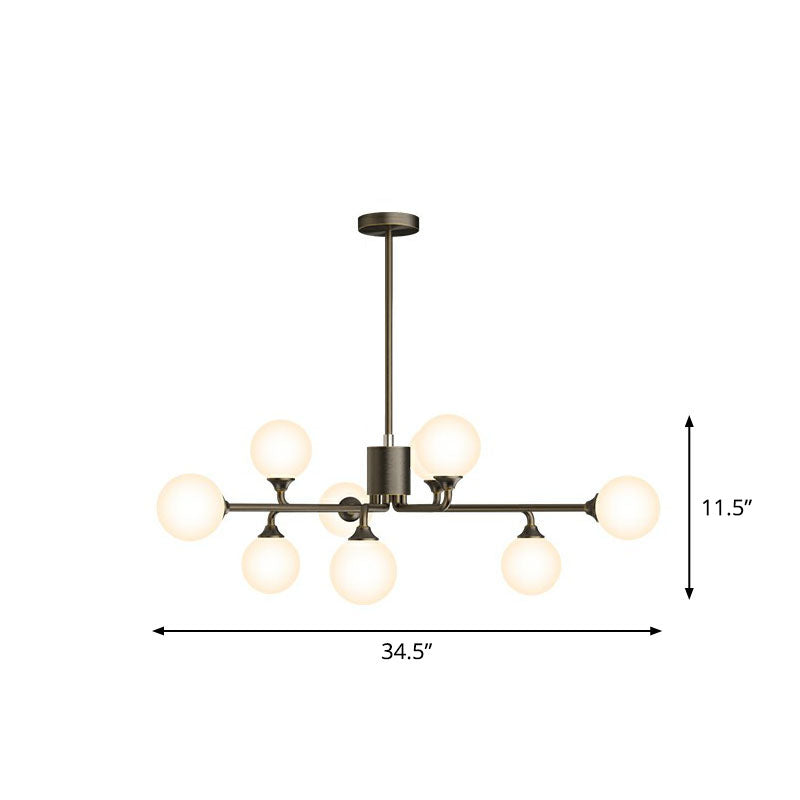 Sputnik Decke Kronleuchter postmoderner Milchballglas Wohnzimmer Hängende Lichtkit Hängende Kit