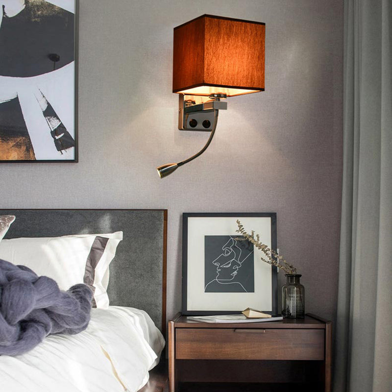 1 lumière en tissu mural lumière lumière simple de style simple / café