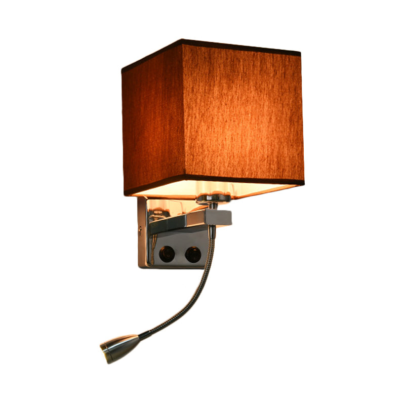 1 lumière en tissu mural lumière lumière simple de style simple / café