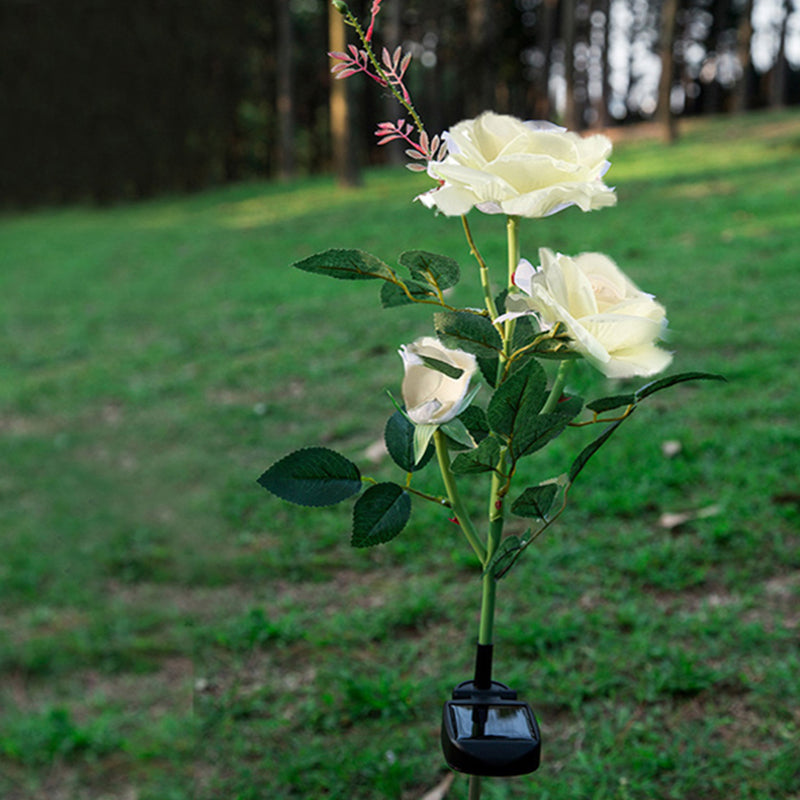 1 Pc Artistic Flower Shape LED Lawn Lighting Plastic Garden Solar Powered Stake Light