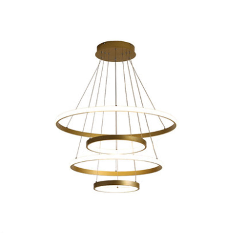 Luz de colgante LED posmoderno de metal de múltiples bucle en forma de múltiples bucle