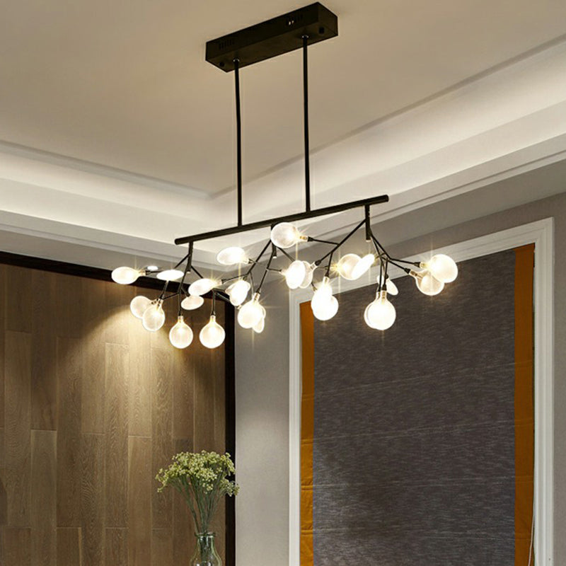 Acrylic Firefly Island Light Fixture Minimalist LED Hanging Ceiling Light for Dining Room