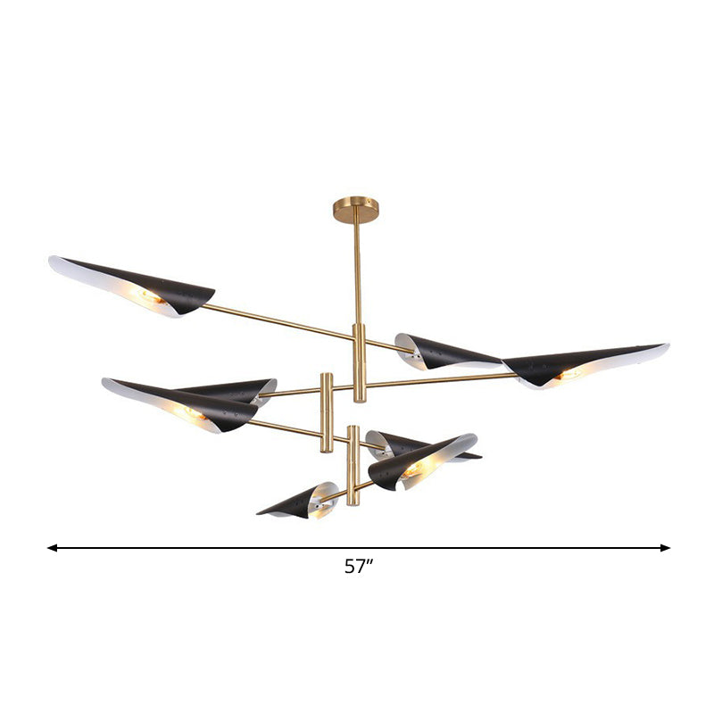 Metal Tiers Adjustable Chandelier Postmodernism Suspension Pendant Light for Living Room