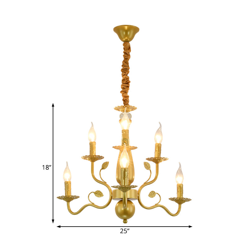 5/12/16 Lights Metal Pendant Chandelier Rustic Black/Gold Candle Dining Room Hanging Ceiling Fixture