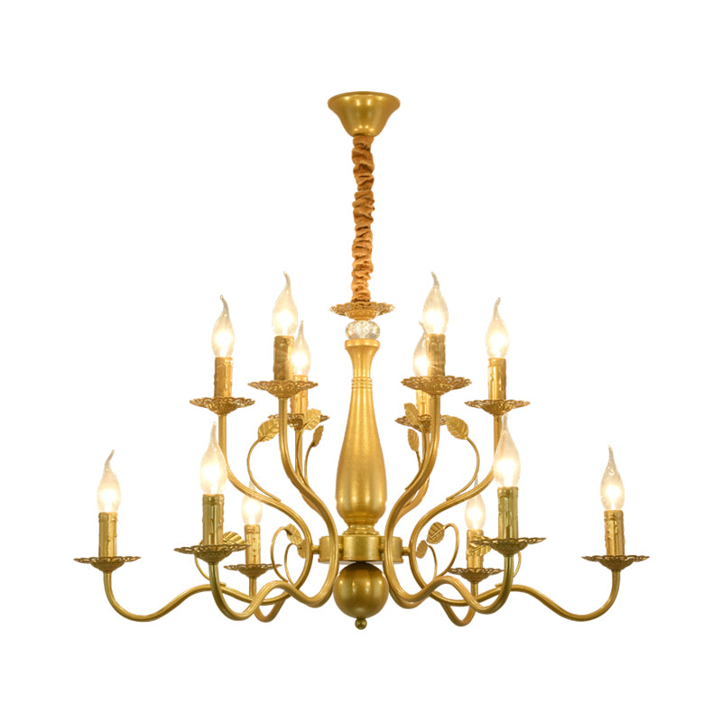 5/12/16 Lights Metal Pendant Chandelier Rustic Black/Gold Candle Dining Room Hanging Ceiling Fixture