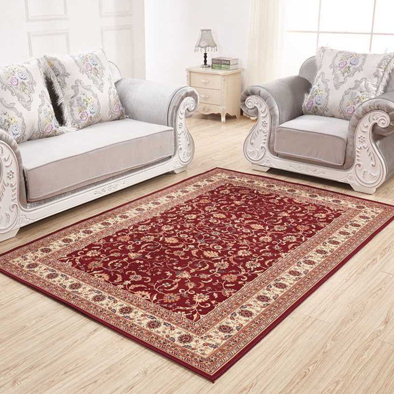 Shabby Chic Flower Rug Multi Colored Polypropylene Indoor Rug Easy Care Pet Friendly Area Carpet for Living Room
