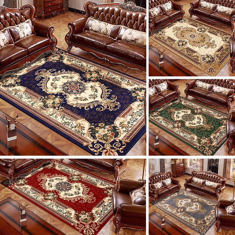 Olden Floral Printed Rug Multi Colored Synthetics Area Carpet Pet Friendly Easy Care Indoor Rug for Parlor