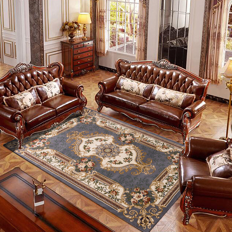 Alfombra estampada floral de la vieja alfombra múltiple alfombra de la alfombra de mascotas de la alfombra fácil de cuidado de mascotas para salón para salón