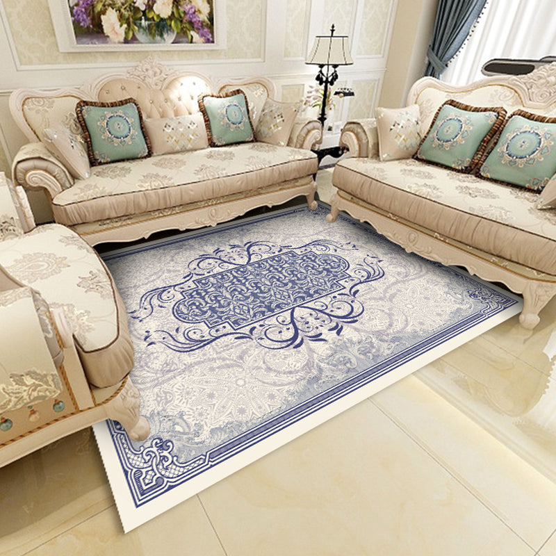 Multicolor Shabby Chic Teppich Polyster Floral bedrucktes Gebiet Teppich nicht rutschfest