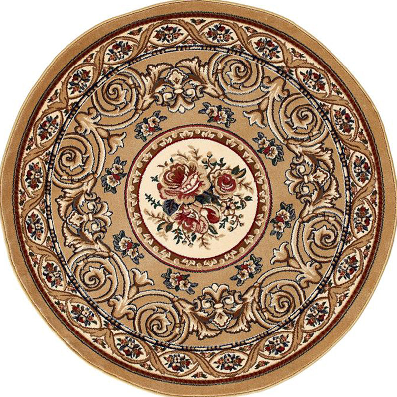 Olden Flower Printed Rug Multi Colored Synthetics Area Carpet Pet Friendly Washable Indoor Rug for Bedroom