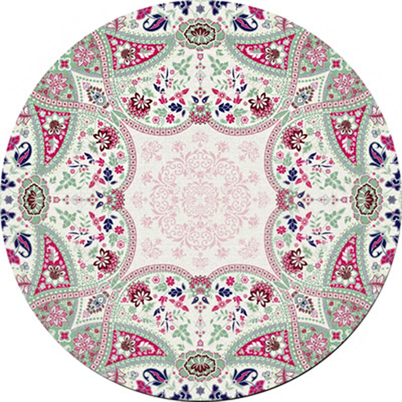 Multicolor Antique Rug Synthetics Geometric Area Carpet Non-Slip Backing Pet Friendly Indoor Rug for Parlor