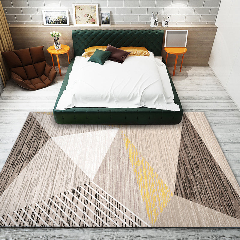 Mehrfarbiger Teppich mit Geo-Muster, synthetischer Simplicity-Teppich, haustierfreundlich, rutschfest, waschbar, Teppich für die Inneneinrichtung