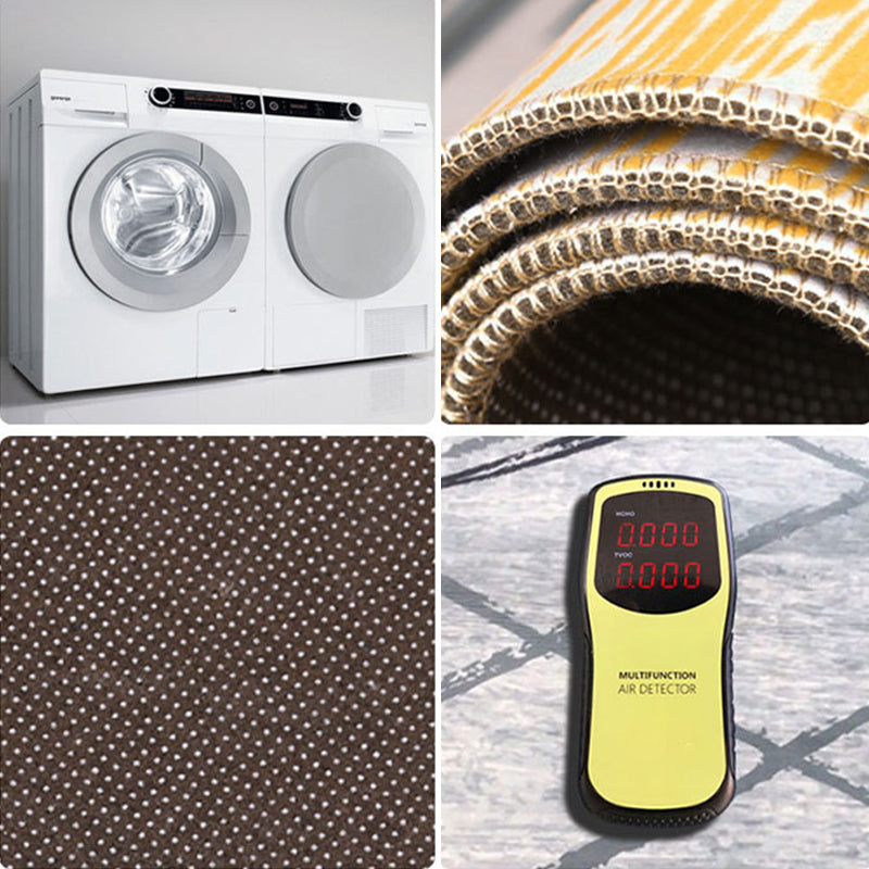 Fancy Living Room Rug Multi Color Geometric Area Carpet Polyster Non-Slip Backing Washable Indoor Rug