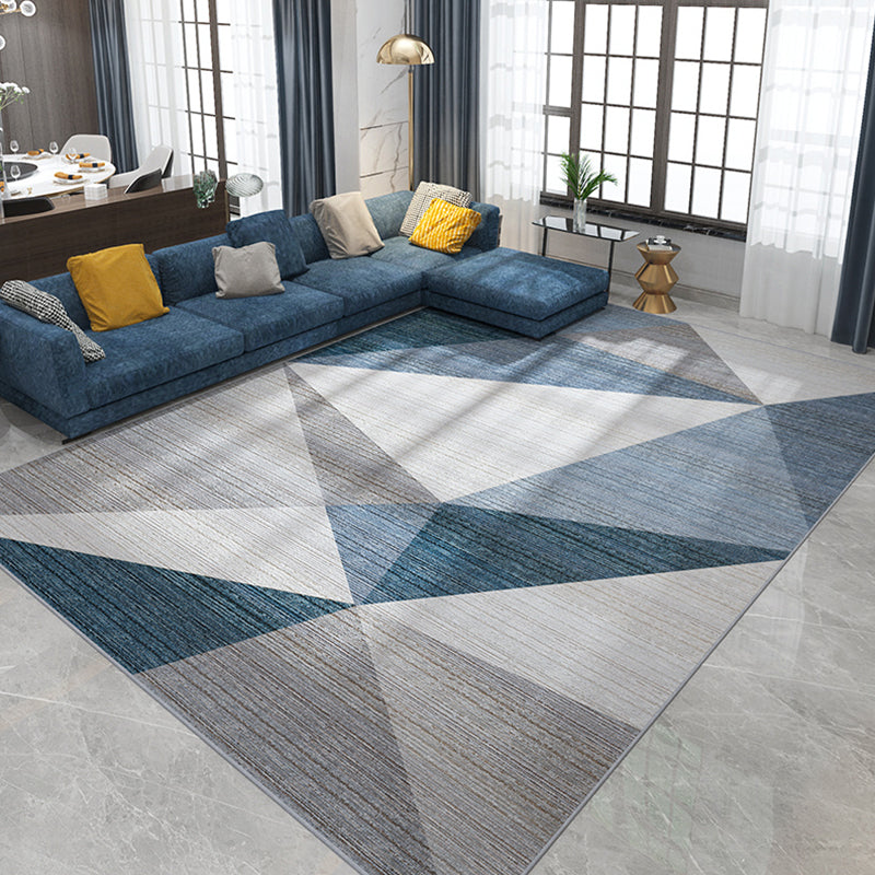 Multicolored Modern Rug Synthetics Geometric Print Area Carpet Anti-Slip Easy Care Indoor Rug for Bedroom