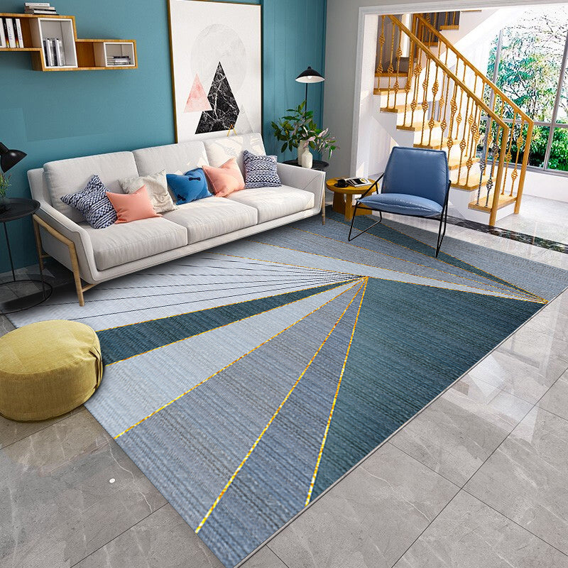 Multicolored Modern Rug Synthetics Geometric Print Area Carpet Anti-Slip Easy Care Indoor Rug for Bedroom