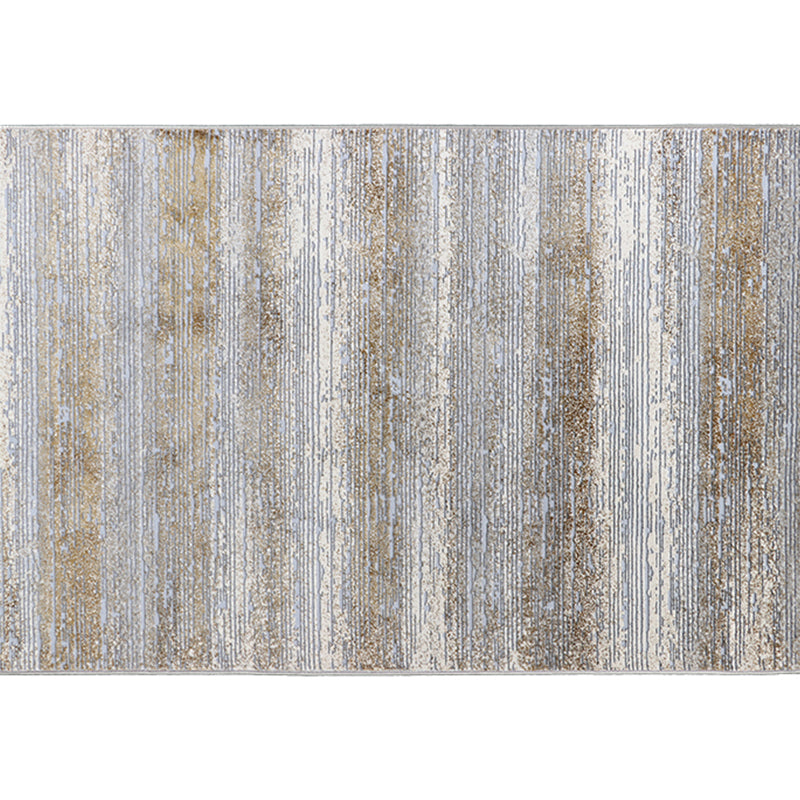 Formeller Deko-Teppich, bunt gestreift, bedruckter Innenteppich, Polyester, rutschfester, haustierfreundlicher Bereichsteppich