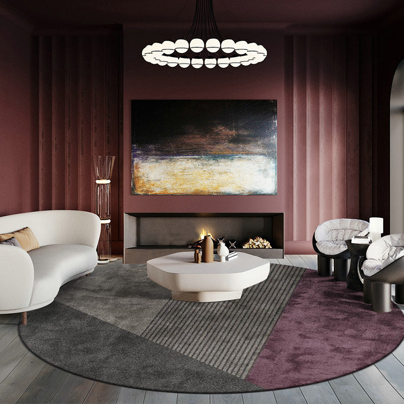 Multi-Color Parlor Rug Trendy Geometric Print Carpet Polyster Pet Friendly Machine Washable Indoor Rug