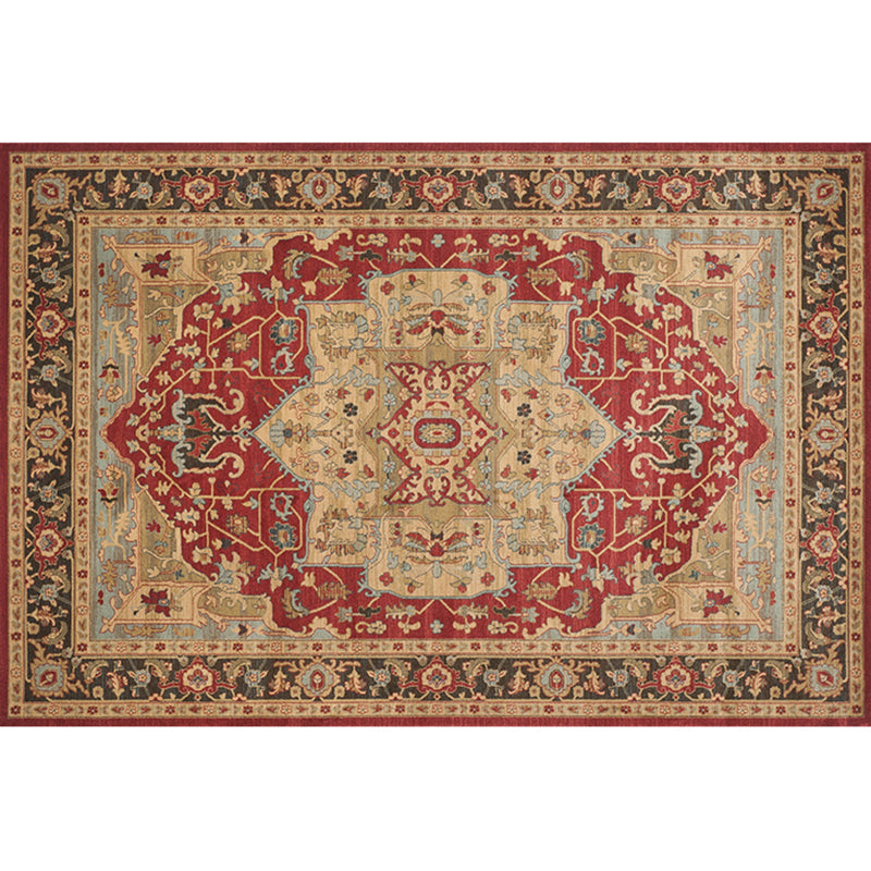 Multi-Farben Retro Teppich Polyster Geometrischer Innenteppich Anti-Rutsch-Backing Haustierfreundlicher Easy Care Teppich für Zimmer