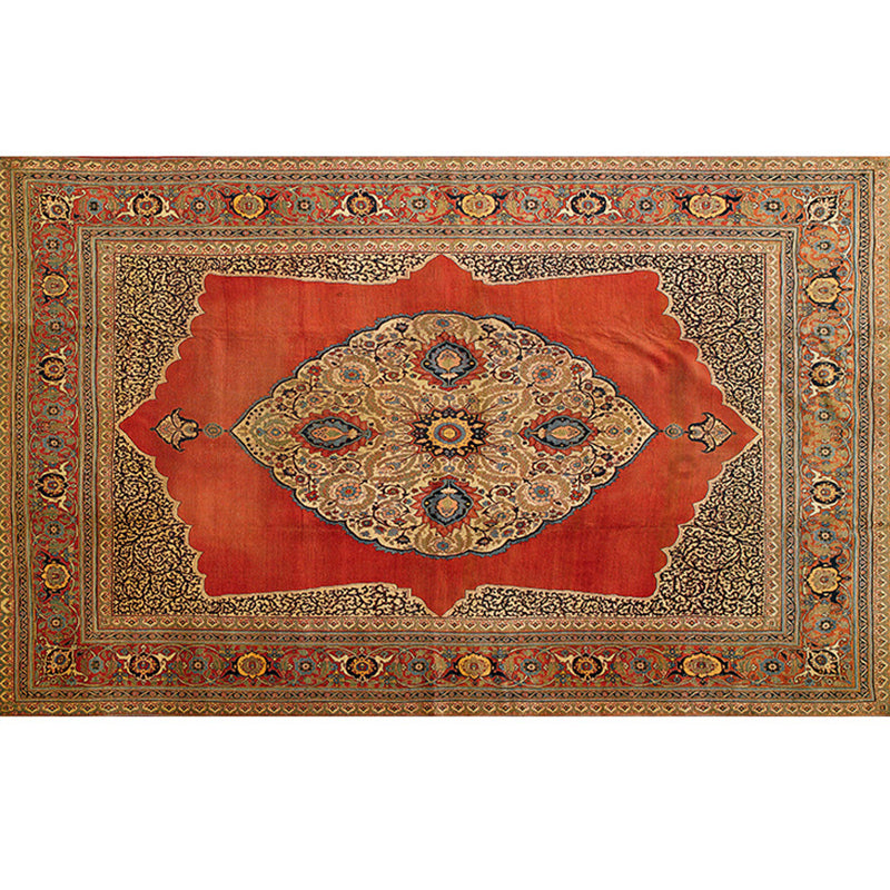 Retro geometrischer Muster Teppich mehrfarbiger Synthetikbereich Teppich Anti-Rutschtier-Friendly-Waschmaschine für Zimmer