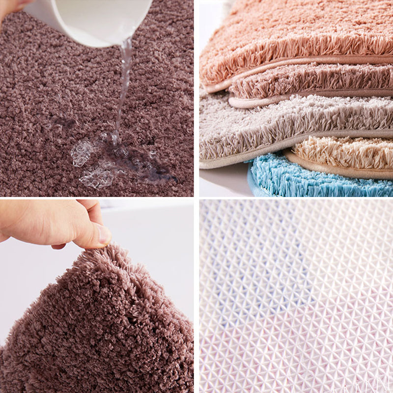 Multi Colored Bedroom Rug Modern Solid Color Rug Synthetics Non-Slip Backing Stain-Resistant Area Carpet
