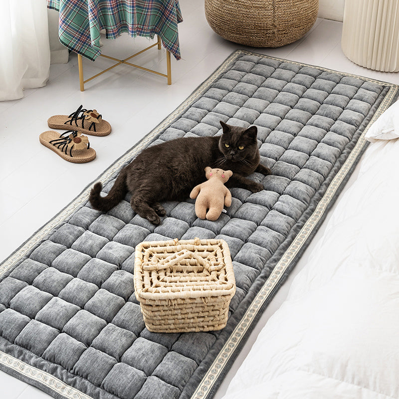 Alfombra de decoración de confort alfombra a cuadros con cuadro de cuadros Polyster sin deslizamiento para mascotas alfombra interior amigable para mascotas