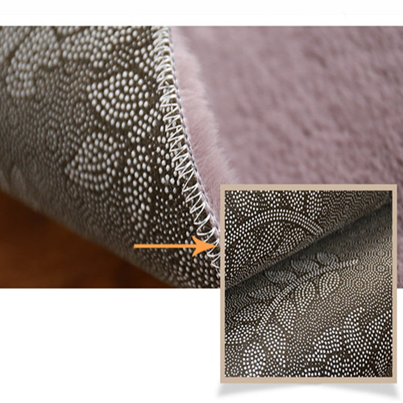 Multi-Color Calming Rug Polyster Solid Color Area Carpet Non-Slip Backing Easy Care Indoor Rug for Bedroom