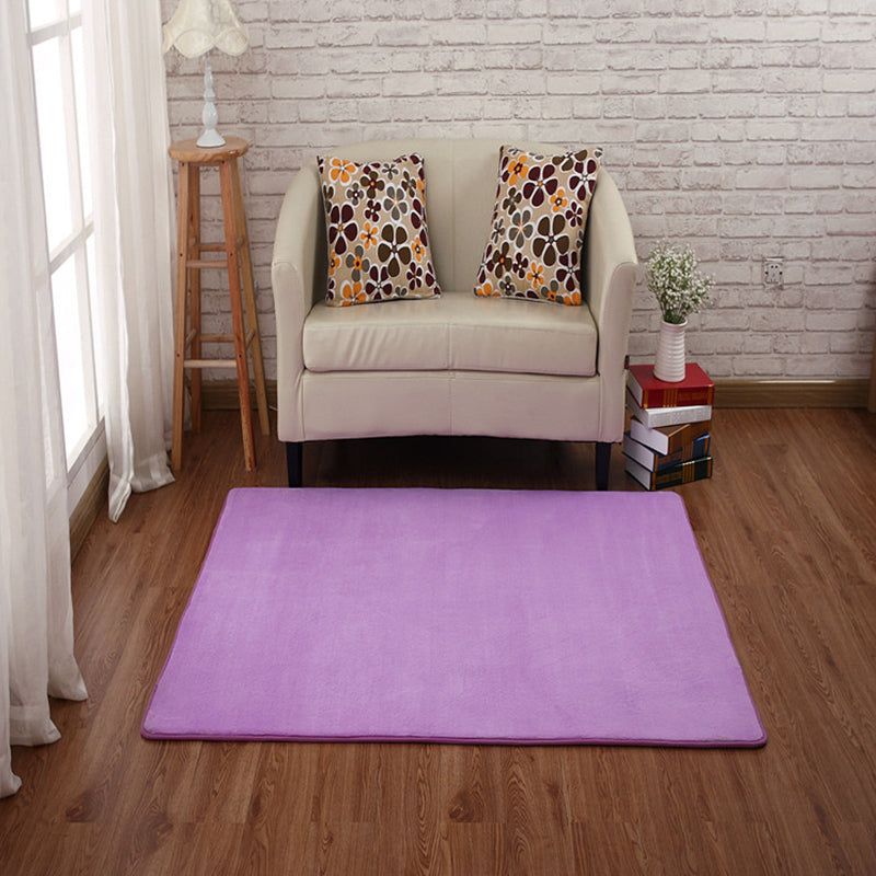 Casual Bedroom Rug Multi Color Solid Color Indoor Rug PVC Non-Slip Easy Care Washable Carpet
