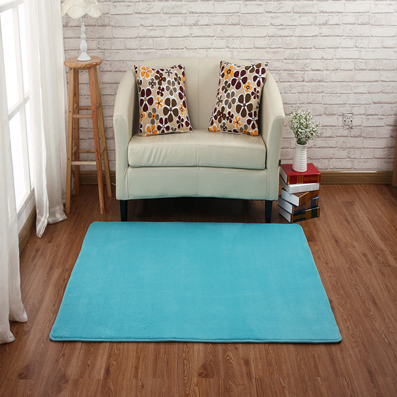 Casual Bedroom Rug Multi Color Solid Color Indoor Rug PVC Non-Slip Easy Care Washable Carpet