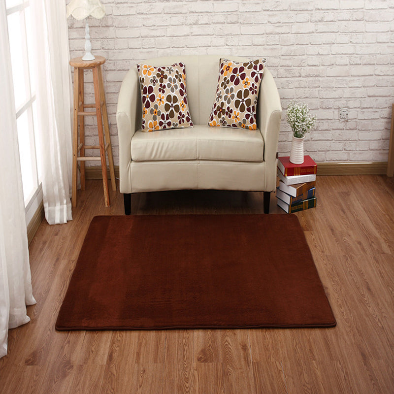 Casual Bedroom Rug Multi Color Solid Color Indoor Rug PVC Non-Slip Easy Care Washable Carpet