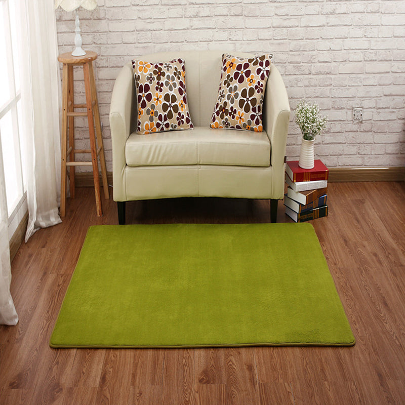 Casual Bedroom Rug Multi Color Solid Color Indoor Rug PVC Non-Slip Easy Care Washable Carpet