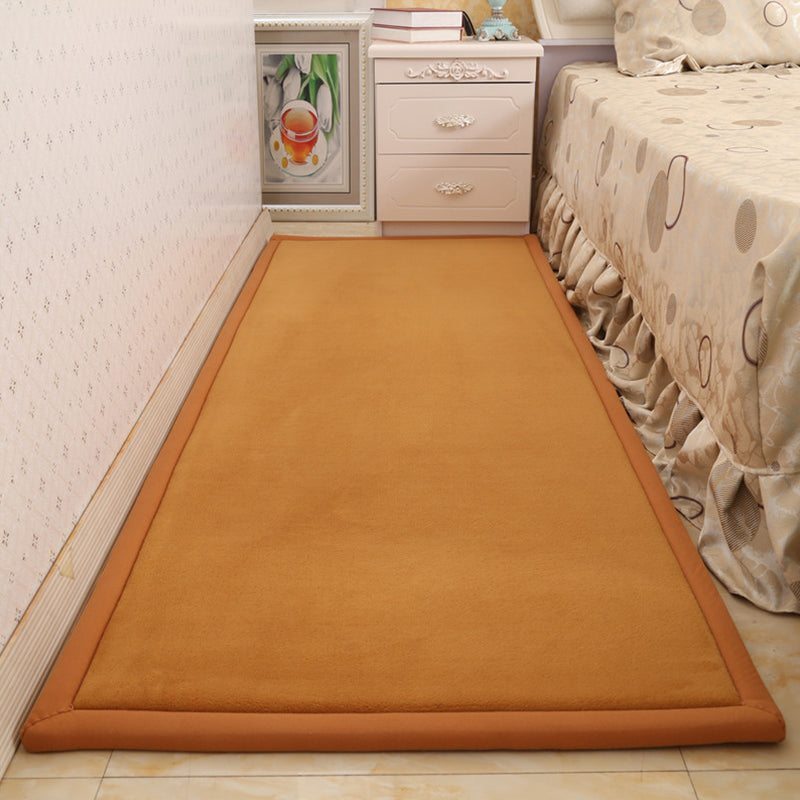 Modern Solid Color Rug Multi Colored Cotton Blend Rug Easy Care Pet Friendly Area Carpet for Living Room