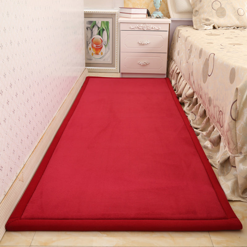 Modern Solid Color Rug Multi Colored Cotton Blend Rug Easy Care Pet Friendly Area Carpet for Living Room