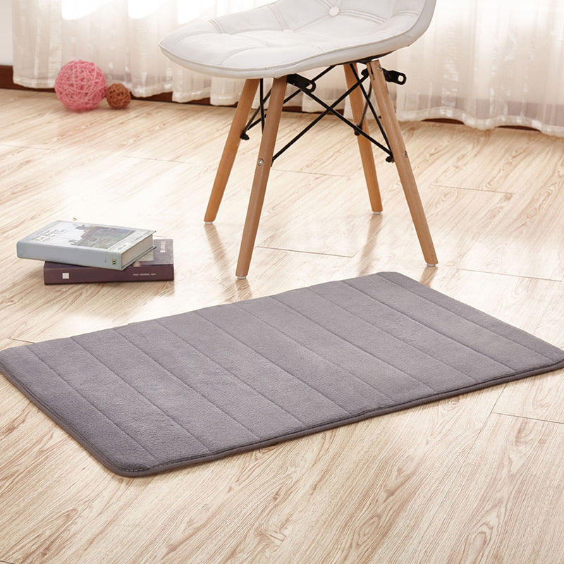 Alfombra informal con estampado de rayas, alfombra interior de poliéster multicolor con respaldo antideslizante, alfombra para sala de estar que admite mascotas