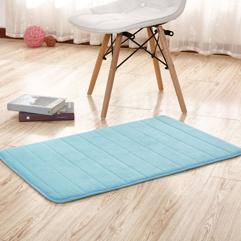 Alfombra informal con estampado de rayas, alfombra interior de poliéster multicolor con respaldo antideslizante, alfombra para sala de estar que admite mascotas