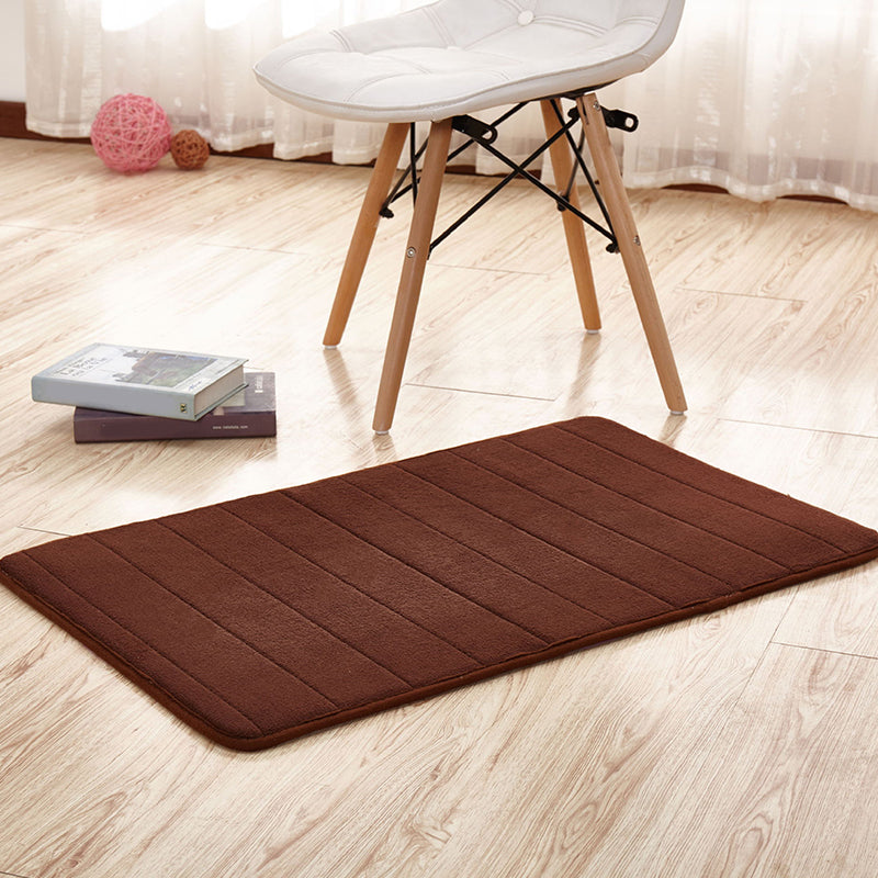 Alfombra informal con estampado de rayas, alfombra interior de poliéster multicolor con respaldo antideslizante, alfombra para sala de estar que admite mascotas