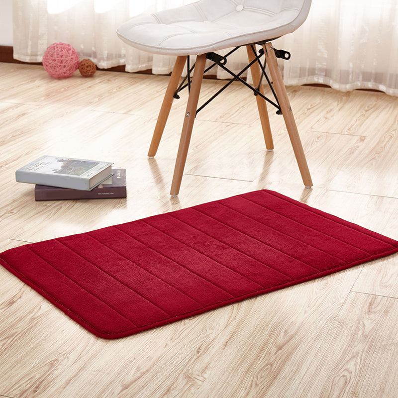 Alfombra informal con estampado de rayas, alfombra interior de poliéster multicolor con respaldo antideslizante, alfombra para sala de estar que admite mascotas