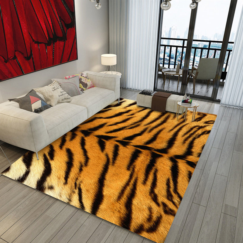 Tapis de salon tendance, multicolore, imprimé peau d'animal, antidérapant, facile d'entretien, pour l'intérieur