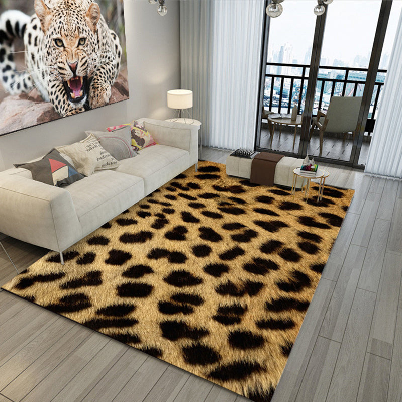 Tapis de salon tendance, multicolore, imprimé peau d'animal, antidérapant, facile d'entretien, pour l'intérieur