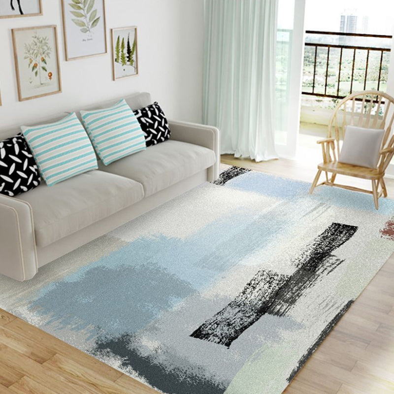 Modern Floral Printed Rug Multi Color Polypropylene Indoor Rug Non-Slip Backing Easy Care Area Carpet for Room