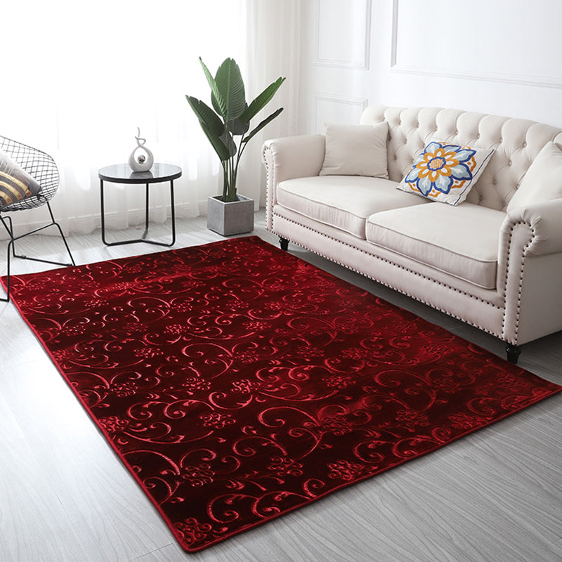 Casual Bedroom Rug Multi Colored Floral Printed Area Carpet Polyster Easy Care Washable Indoor Rug