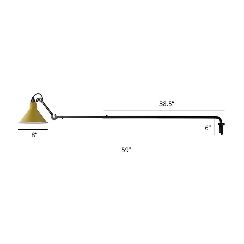 1 illuminazione da parete da parete ombreggiata a testa in stile Light Loft Wall All Wall Ams with Regolable ARM
