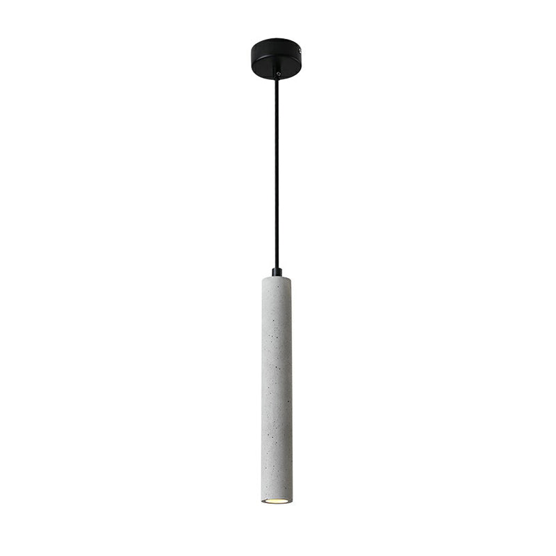 Tube LED Pendant Spotlight Minimalist Terrazzo Dining Room Hanging Ceiling Light