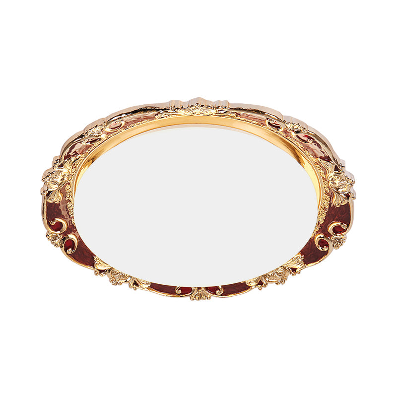 Flower Bedroom Flushmount Illuminazione Tradizionale LED Resina Nero / Rosso / Verde Flush Montaggio