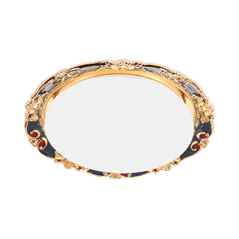 Flower Bedroom Flushmount Illuminazione Tradizionale LED Resina Nero / Rosso / Verde Flush Montaggio